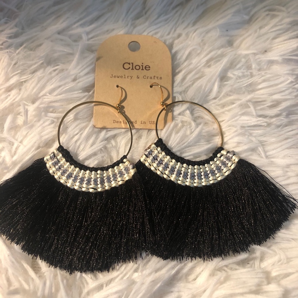 Black Tassel Earrings